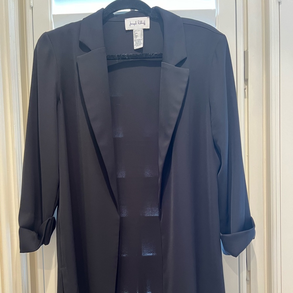Joseph Ribkoff Black Tunic-Length Blazer
